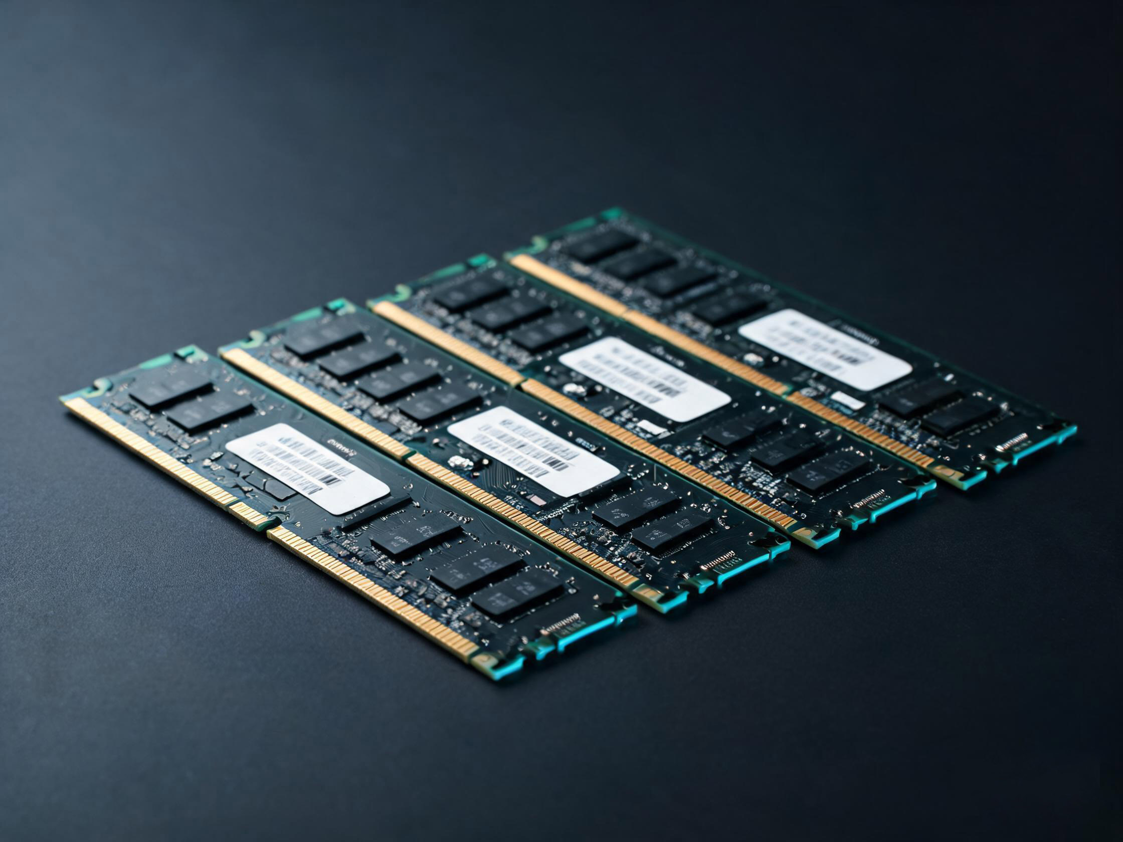 Memory module identification guide showing labels and chip layout